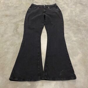 Forever 21 Premium Flared Jeans Black Wash Denim Women Size 30